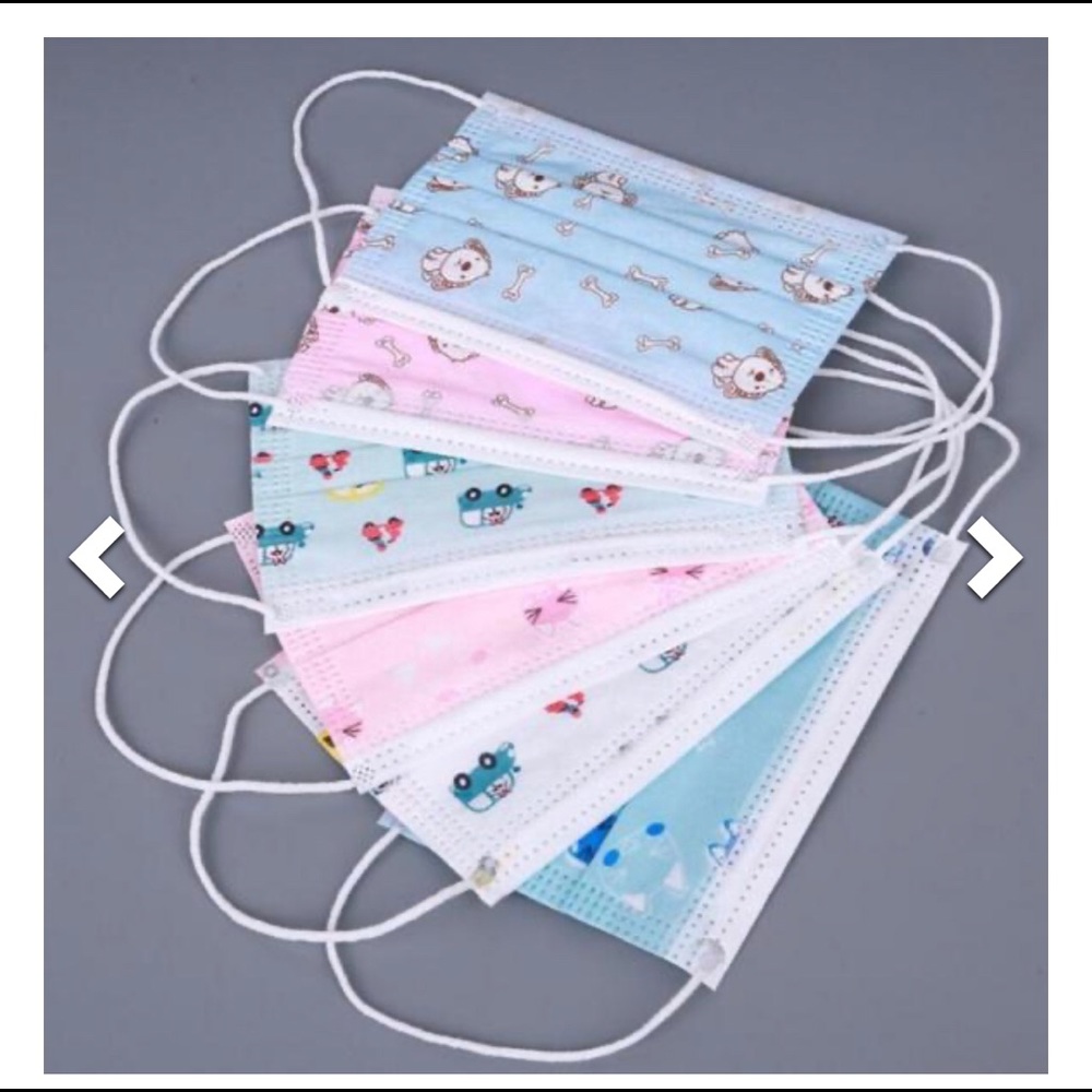 NEW 10 pack Disposable Cartoon Face Mask For kids